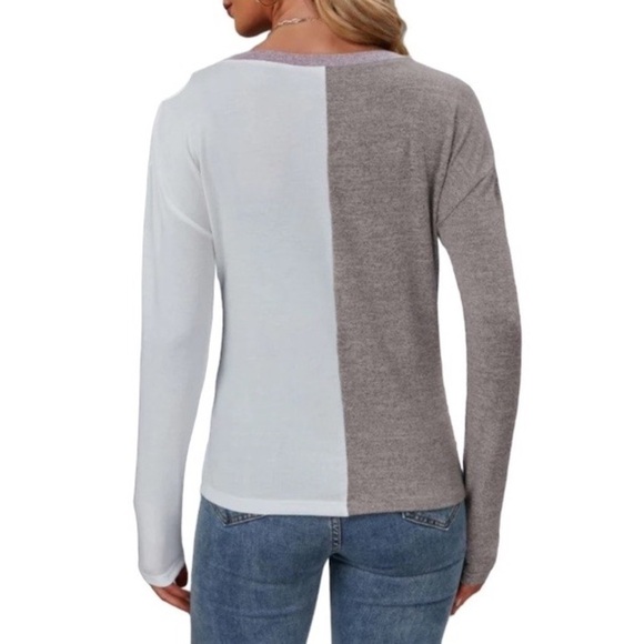 C+D+M Collection EUC Round Neck Color Block Patch Pocket Lightweight Shirt Large - Picture 5 of 14